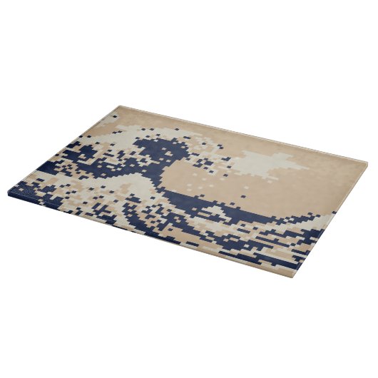 Pixel Tsunami 8 Bit Pixel Art Schneidebrett (Ecke)