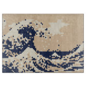 Pixel Tsunami 8 Bit Pixel Art Schneidebrett (Vorderseite)