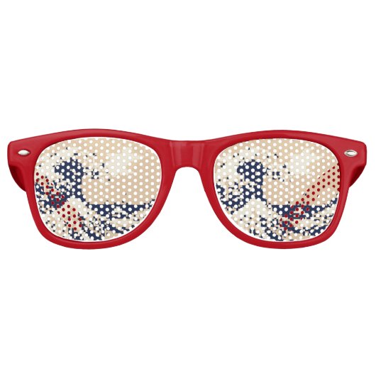Pixel Tsunami 8 Bit Pixel Art Sonnenbrille (Vorderseite)