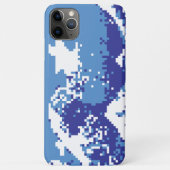 Pixel Tsunami Blau 8 Bit Pixel Art Case-Mate iPhone Hülle (Rückseite)