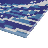Pixel Tsunami Blau 8 Bit Pixel Art Schneidebrett (Ecke)