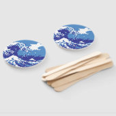 Pixel Tsunami Blue 8 Bit Pixel Art Fächer (Non-assembled)