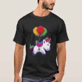Pixel Unicorn auf Balloons T-Shirt (Vorderseite)