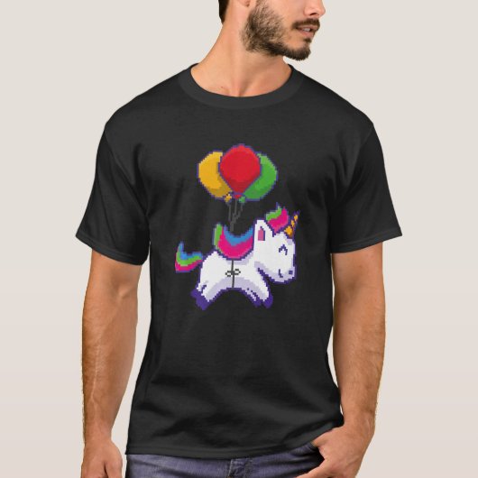 Pixel Unicorn T-Shirt (Vorderseite)
