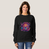 Pixel-Universum-Portal — Das Kosmische Tor Sweatshirt (Vorne ganz)