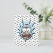 Pixel Vers Rick Drooling Head Einladungspostkarte (Stehend Vorderseite)