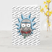 Pixel Vers Rick Drooling Head Karte (Gelbe Blume)