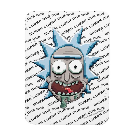 Pixel Vers Rick Drooling Head Magnet (Vertikal)