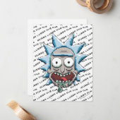 Pixel Vers Rick Drooling Head Mitteilungskarte (Vorderseite/Rückseite Beispiel)