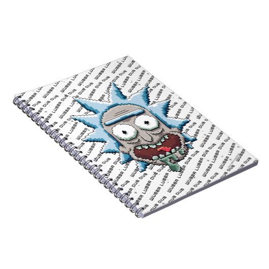 Pixel Vers Rick Drooling Head Notizblock (Rechte Seite)