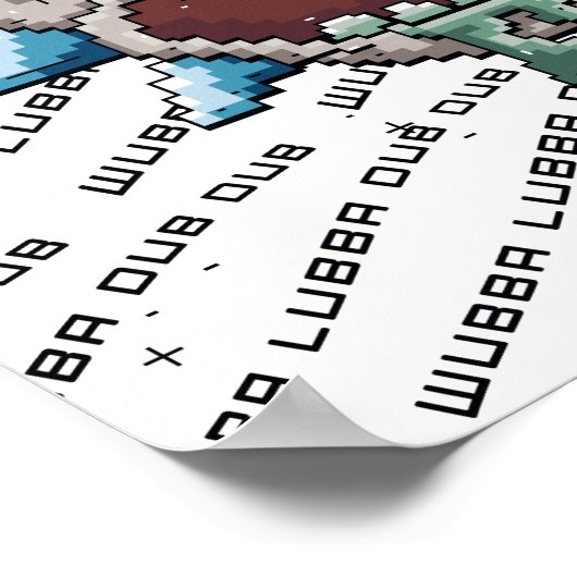 Pixel Vers Rick Drooling Head Poster (Ecke)