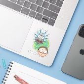 Pixel Vers Rick und Morty Portal Graphic Aufkleber (Laptop mit iPhone)