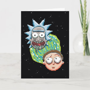 Pixel Vers Rick und Morty Portal Graphic Karte