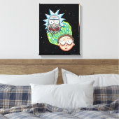 Pixel Vers Rick und Morty Portal Graphic Leinwanddruck (Insitu (Schlafzimmer))