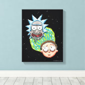 Pixel Vers Rick und Morty Portal Graphic Leinwanddruck (Insitu (Holzboden))