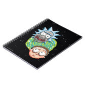 Pixel Vers Rick und Morty Portal Graphic Notizblock (Linke Seite)