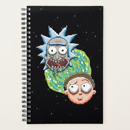 Pixel Vers Rick und Morty Portal Graphic Planer (Vorderseite)