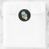 Pixel Vers Rick und Morty Portal Graphic Runder Aufkleber (Tasche)