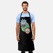 Pixel Vers Rick und Morty Portal Graphic Schürze (Getragen)