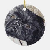 "Pixel-" Verzierung Keramik Ornament (Hinten)