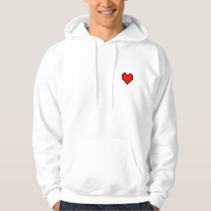 Pixel-Videospiel-Herz Hoodie