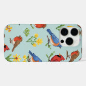 Pixel-Vögel und Blume Case-Mate iPhone Hülle (Rückseite (Horizontal))