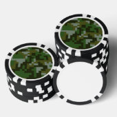 Pixel-Wald-Tarnmuster Pokerchips (Stapel)