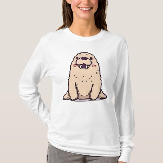 Pixel Walrus T-Shirt (Vorderseite)