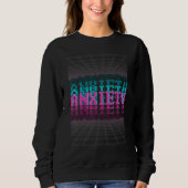 Pixel Warp Angst Glitch Retro Vaporwave Sweatshirt (Vorderseite)