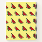 Pixel Wassermelonenmuster Notizblock (Rückseite)