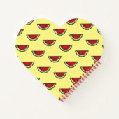 Pixel Watermelon-Muster Notizblock (Rückseite)