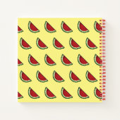 Pixel-Watermelon-Muster Notizblock (Rückseite)