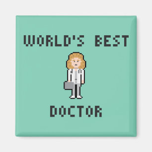Pixel-weiblicher Doktor Magnet