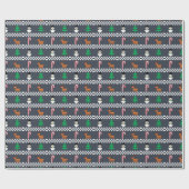 Pixel Weihnachtswrapping Paper Geschenkpapier (Flach)