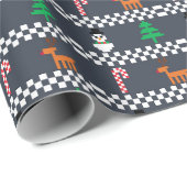 Pixel Weihnachtswrapping Paper Geschenkpapier (Rolleneckpunkt)