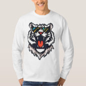 Pixel White Tiger T-Shirt (Vorderseite)