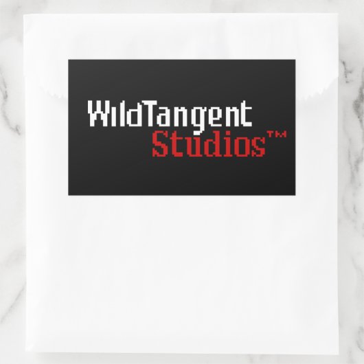 Pixel-WildTangent-Logo-Aufkleber Rechteckiger Aufkleber (Tasche)