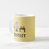 Pixel-Wissenschaftler Kaffeetasse (Vorderseite Links)