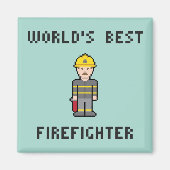 Pixel World ist der beste Feuerwehrmann Magnet (Vorne)