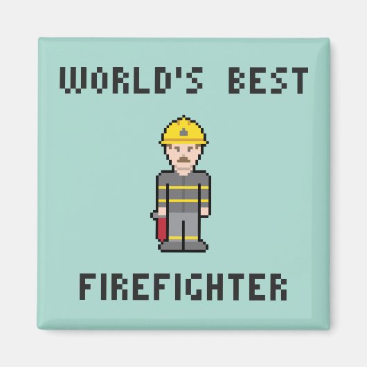 Pixel World ist der beste Feuerwehrmann Magnet (Vorne)