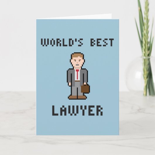 Pixel World's Best Lawyer Greeting Card Karte (Vorderseite)