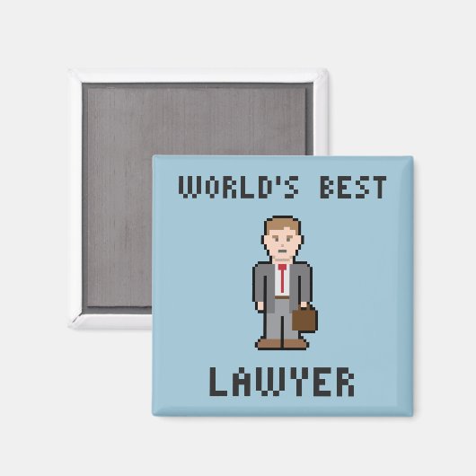 Pixel World's Best Lawyer Magnet (Vorderseite/Rückseite)