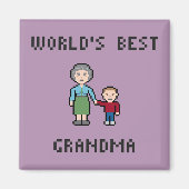Pixel World's Best Oma Magnet (Vorne)