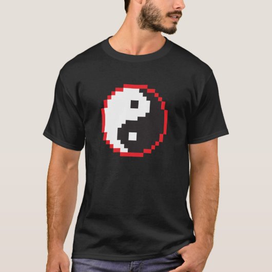 Pixel Yin-Yang T-Shirt (Vorderseite)