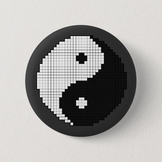Pixel-Yinyang-Taste Button (Vorderseite)