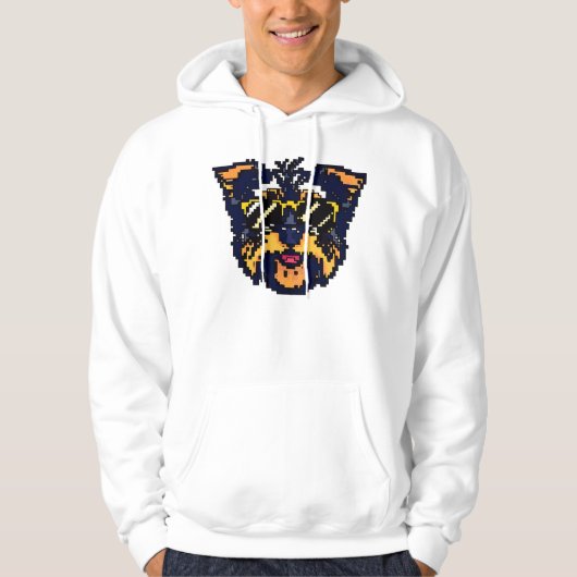 Pixel Yorkie Delight Hoodie (Vorderseite)