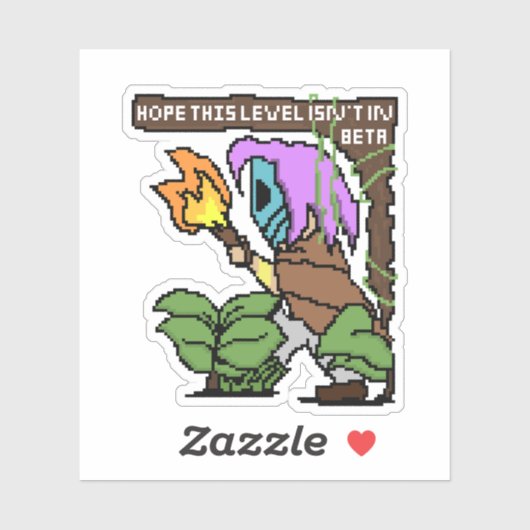 Pixel-Zeichen vergrößern - "Beta-Level"? Aufkleber (Blatt)