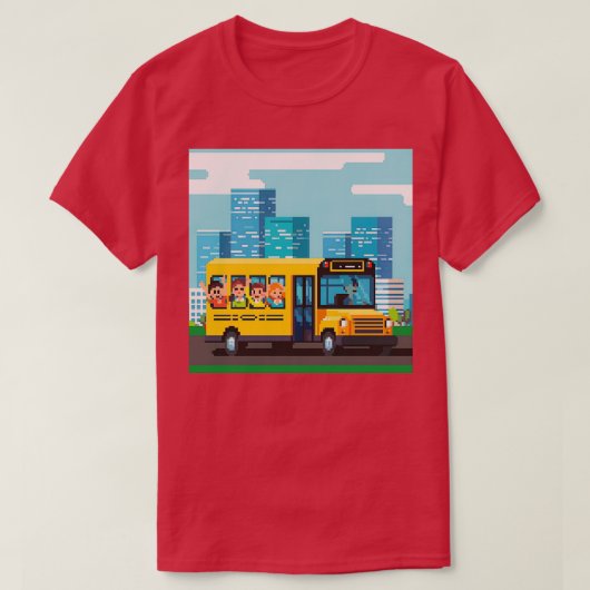 Pixel Zurück zur Schule 3 T-Shirt (Design vorne)