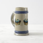 Pixelart der Berglandschaft Bierglas (Vorderseite Links)