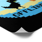 Pixelart-Dinosaur Urlaub Technik-Enthusiasten Code Poster (Ecke)
